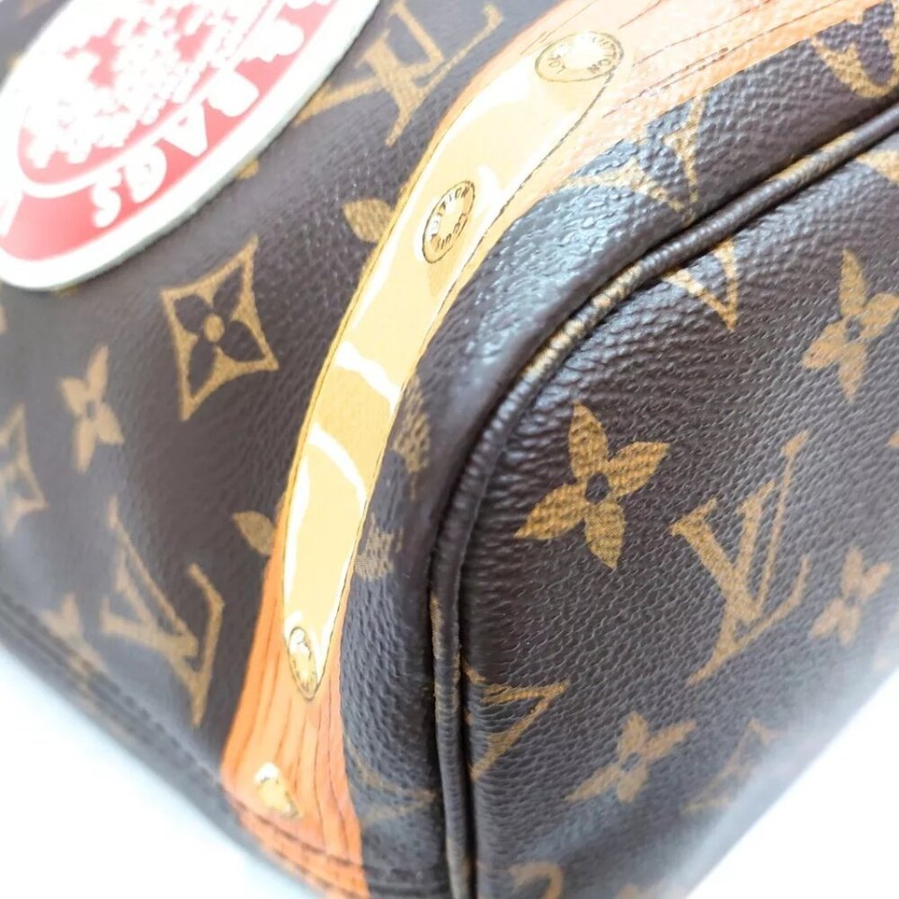 Louis Vuitton Brown and Pink Monogram Tote - Picture 6 of 12